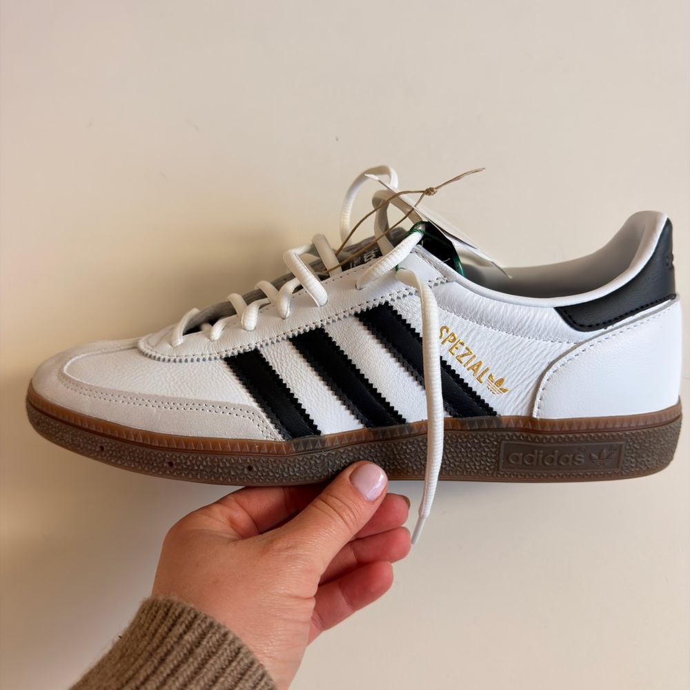 adidas Handball Spezial White and Black Leather Sneakers - Picture 11 of 11